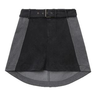 IT JW Anderson女装牛仔半身裙短裙新款拼色拼接弧形裙摆DK0024XN