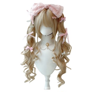 【巴洛克之梦】喵喵岛Lolita假发女双马尾洋娃娃罗马卷金色假发套