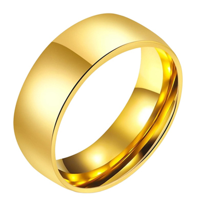 情侣小号对戒ring光面简约指环钛