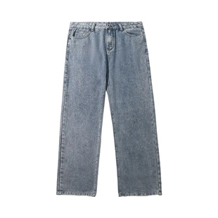 NASA STUSY美式高街2025新款秋冬装宽松直筒牛仔裤男款休闲长裤子