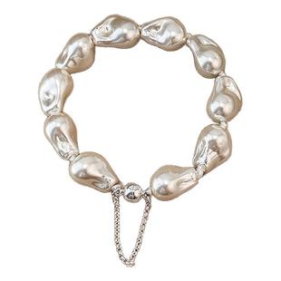 施家巴洛克珍珠手链女款ins小众轻奢设计高级感精致手串配饰串珠