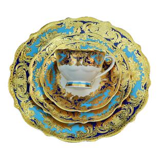 2026欧式高颜值碗盘碟套装家用骨瓷陶瓷餐具套装碗碟组合乔迁送礼