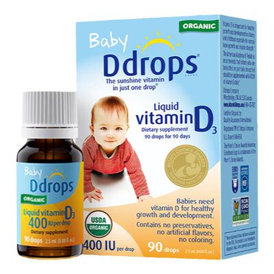 Ddrops加拿大婴幼儿d3滴剂补钙