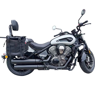 适用黑旗950护杠折叠靠背改装件边包保险杠防摔杠帆布包放全盔尾