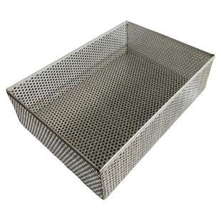 定制304不锈钢过滤网筐工业冲孔烘干晾晒托盘零件清洗筛网框网篮