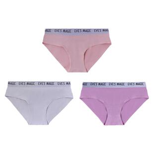 3条装夏娃之秀性感时尚字母腰头少女提臀女士内裤学生潮流中腰裤