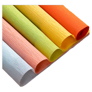 加厚绿色皱纹纸花褶皱纸手工纸艺花彩色荷花朵玫瑰花手工diy材料手揉纸白色红色纹理纸立体花幼儿园专用批发