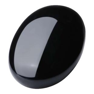 椭圆天然黑曜石手把件原石手握盘玩把玩件奇石黑色水晶石头摆件