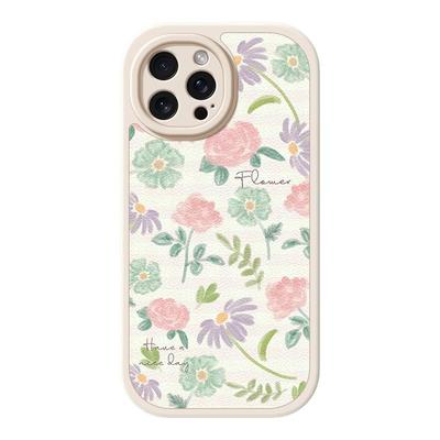 适用新款苹果16手机壳iPhone15promax/14女款13/12清新花朵14pro硅胶7/6s夏天8plus/xr/11/6/xsmax小羊皮卡通
