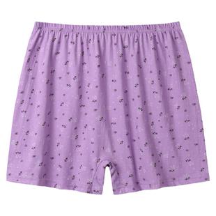 2条装 中老年100%纯棉内裤男女士平角全棉妈妈奶奶大码打底三分裤