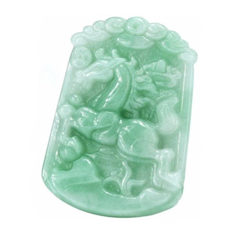 天然翡翠十二生肖玉吊坠玉鼠牛虎兔龙蛇马羊猴鸡狗猪玉坠项链男女