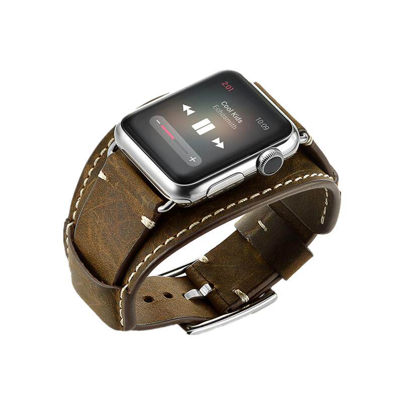 适用AppleWatch头层牛皮表带