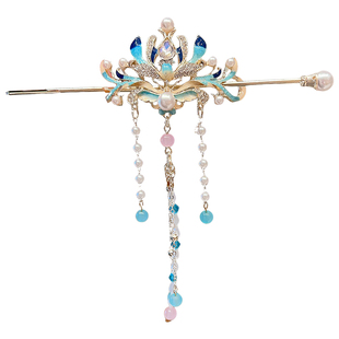 新中式敦煌美学民族风莲花古风发簪女2025新款高端簪子盘发钗头饰