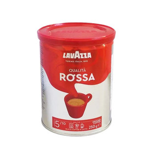 意大利进口LAVAZZA拉瓦萨Rossa罗萨红咖啡研磨粉250g罐装中度烘培
