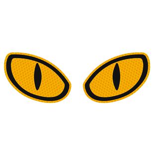 3M大眼睛关远光灯克星反光卡通贴汽车贴纸划痕遮挡车身头盔贴饰条