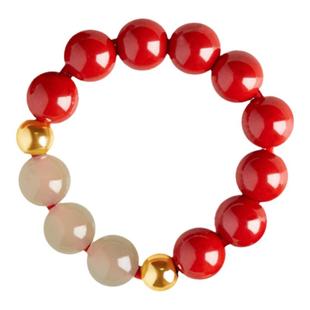 朱砂戒指女和田玉小众设计食指尾戒对戒食指古风自律男官方旗舰店