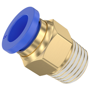 气动气缸铜快速接头PC8-02螺纹直通PC4-M5气管快插6-01/10/12-04