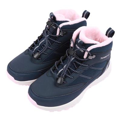 探路者儿童徒步鞋 2025年新款冬季男女童运动鞋加绒保暖防滑童鞋