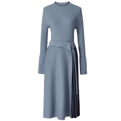 巴素兰大摆弹力打底针织裙羊毛衣