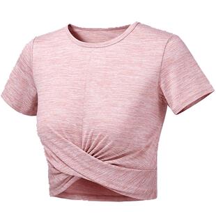 Keep瑜伽背心女夏季运动普拉提健身衣裸感速干显瘦瑜伽服短袖T恤