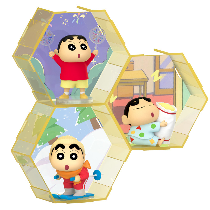 灵动创想正版蜡笔小新趣味六六六摆件周边手办玩偶礼物潮玩盲盒