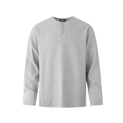 MRCYC华夫格亨利领长袖T恤