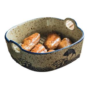 空气炸锅专用碗烤箱烤碗陶瓷烤盘微波炉餐盘家用日式盘子好看餐具