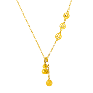 福禄双全福字葫芦流苏项链女款2025新款高级感轻奢小众配裙子配饰