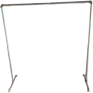 镀锌钢管水管晾衣架置地服装架地摊落地晒被金属挂衣服架子单杆架