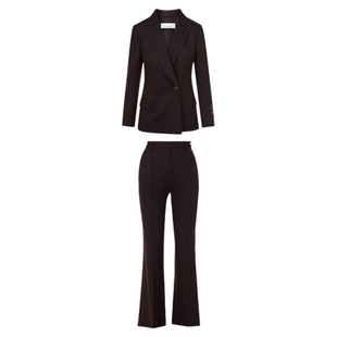 朗姿羊毛收腰显瘦老钱风西装/西裤复古优雅西服女2025年冬季新款