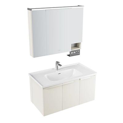 【政府补贴15%】九牧蜂窝铝浴室柜组合现代简约卫生间陶瓷一体盆