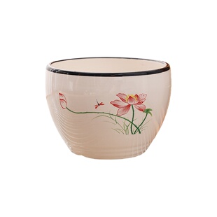 水仙花铜钱草花盆清仓捡漏陶瓷无孔碗莲大口径水培高款花盆容器