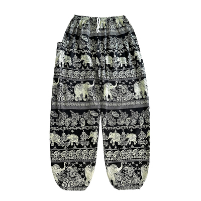 松紧腰有抽绳长裤凉快夏季穿