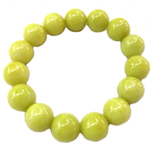 菜花玉手串天然原石手链黄金玉水晶宝石保健首饰品本命年礼物彩宝