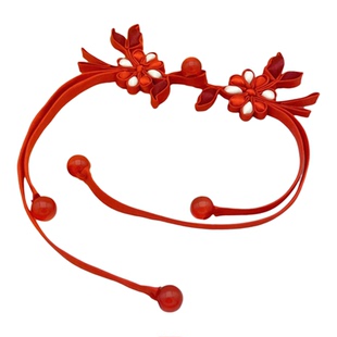 旗袍盘扣新中式扣子长尾流苏花扣紫色高端手工国风汉服装饰纽扣