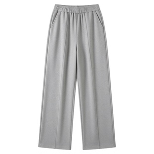 梨形报恩裤大码女装秋冬厚款阔腿休闲裤弹力腰胖MM巨好看显瘦长裤