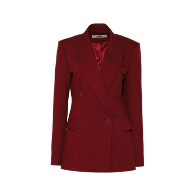 DPLAY酒红色简约西装外套女春季新款气质时尚休闲外套西服套装