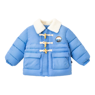英格贝贝儿童棉服男女童外套夹棉加厚保暖秋冬装宝宝翻领上衣童装