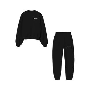 TWOPIECE秋冬卫衣女加绒休闲套头衫长袖圆领上衣女运动服套装