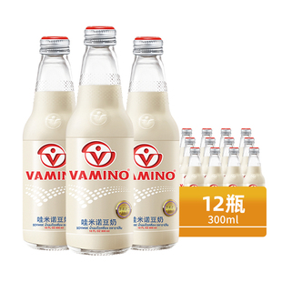 VAMINO哇米诺豆奶泰国进口蛋白植物奶豆浆早餐饮品玻璃瓶装饮料