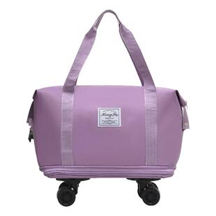 带轮子的行李袋旅游轻便收纳待产包干湿分离大容量健身瑜伽可折叠