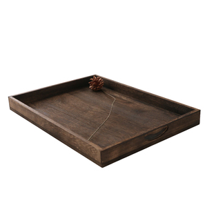 日式烧桐木茶盘托盘酒店拍摄果盘点心盘餐盘咖啡厅果盘拍照实木盘