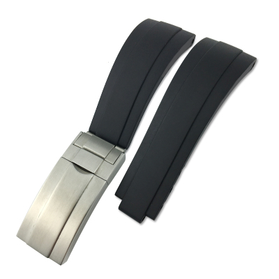 舒适组合扣表带ygb氟胶适中磨砂