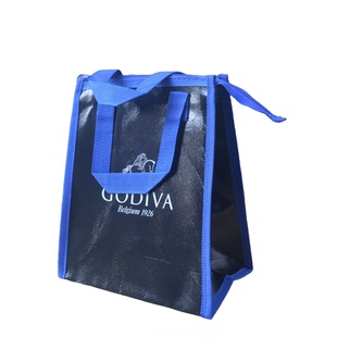 外贸高品质拉链加厚防水小号手提袋铝箔环保袋便当包饭盒袋礼品袋