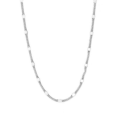 微妙细闪925纯银小亮片项链颈链