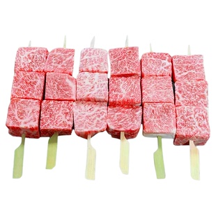 包邮6串BMS12和牛肉串羽下肉牛排原切雪花霜降烧烤清真非A5日m12