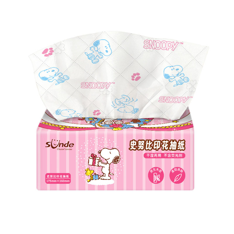 史努比6层加厚干湿两用抽纸