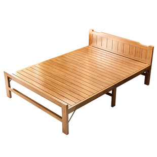 竹床折叠床单人双人家用款成人午休简易出租房一米二老式硬板凉床