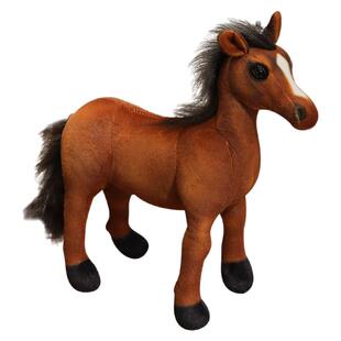 仿真小马玩偶生肖马年毛绒玩具小马驹汗血马公仔摆件儿童生日礼物