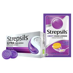 Strepsils使立消英国进口润喉糖化痰缓咳润肺特效喉咙痛含片共2件